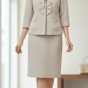 Milano Cream Pencil Skirt